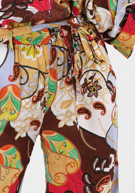 Mehrfarbige/Bunte SUMMUM Weite Hose TROUSER FESTIVAL PRINT ON VISCOSE SATIN - large