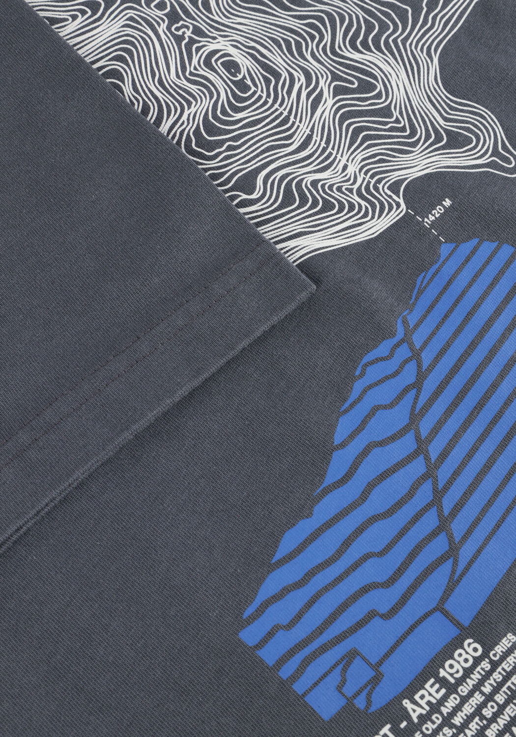 Blaue PEAK PERFORMANCE T-shirt M GRAPHIC TEE - large