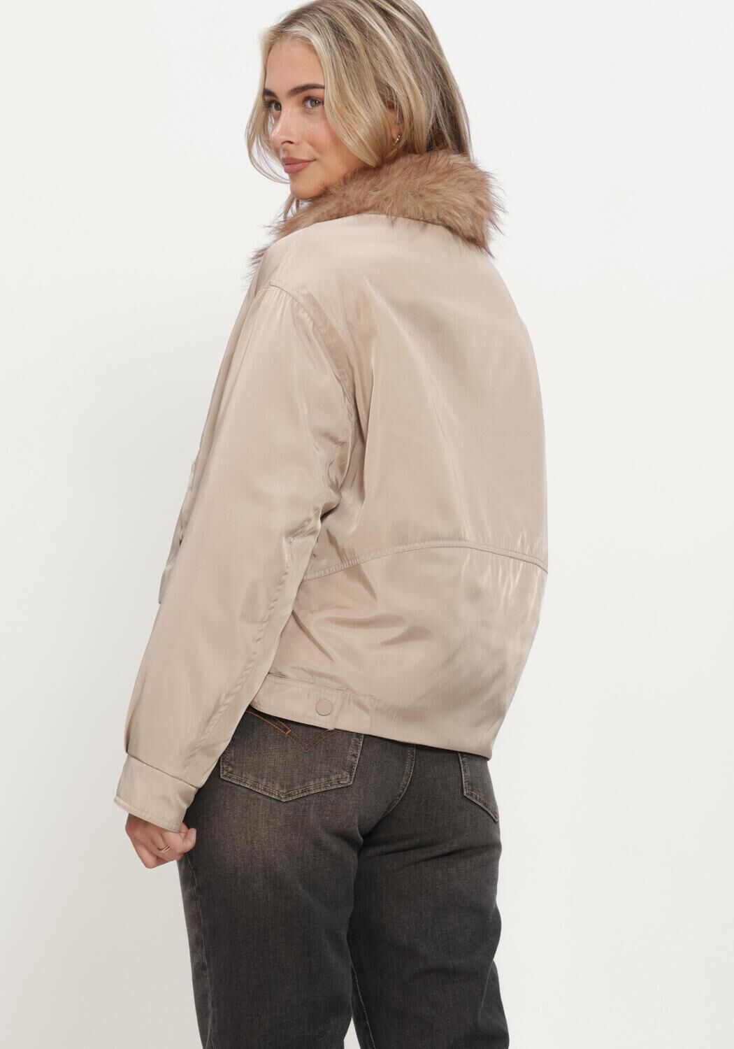 Beige NUKUS Wattierte Jack PAULA JACKET - large