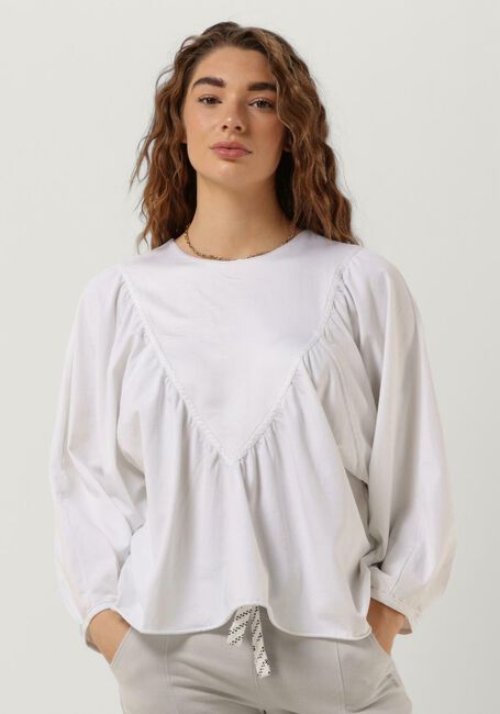 Weiße 10DAYS Bluse BALLOON SLEEVE BLOUSE - large