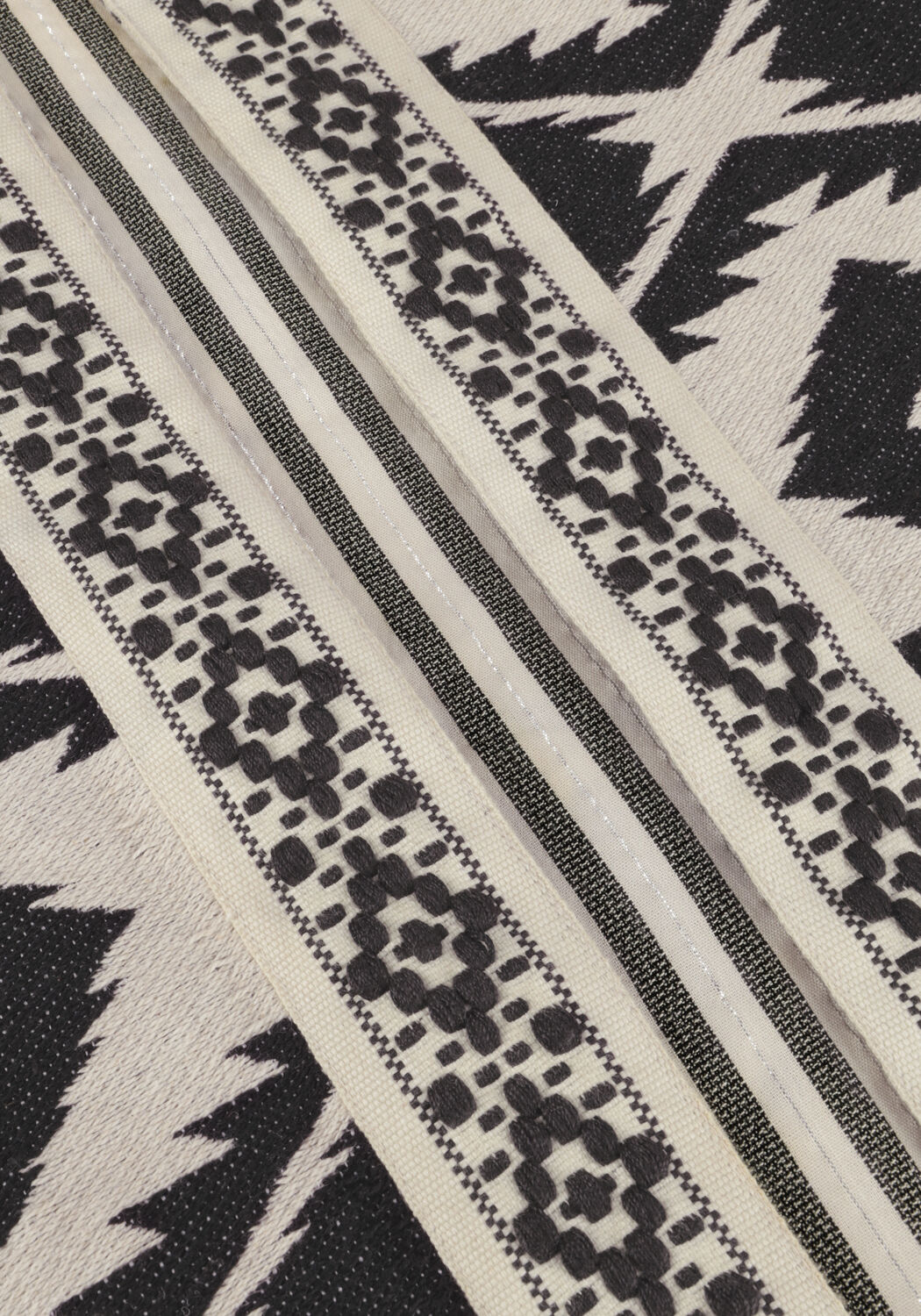 Schwarze SUMMUM Jack SHORT ROUND NECK JACKET GEO AZTEK - large