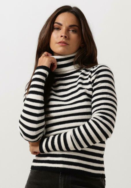Schwarze CATWALK JUNKIE Rollkragenpullover KN NAMARA STRIPE - large