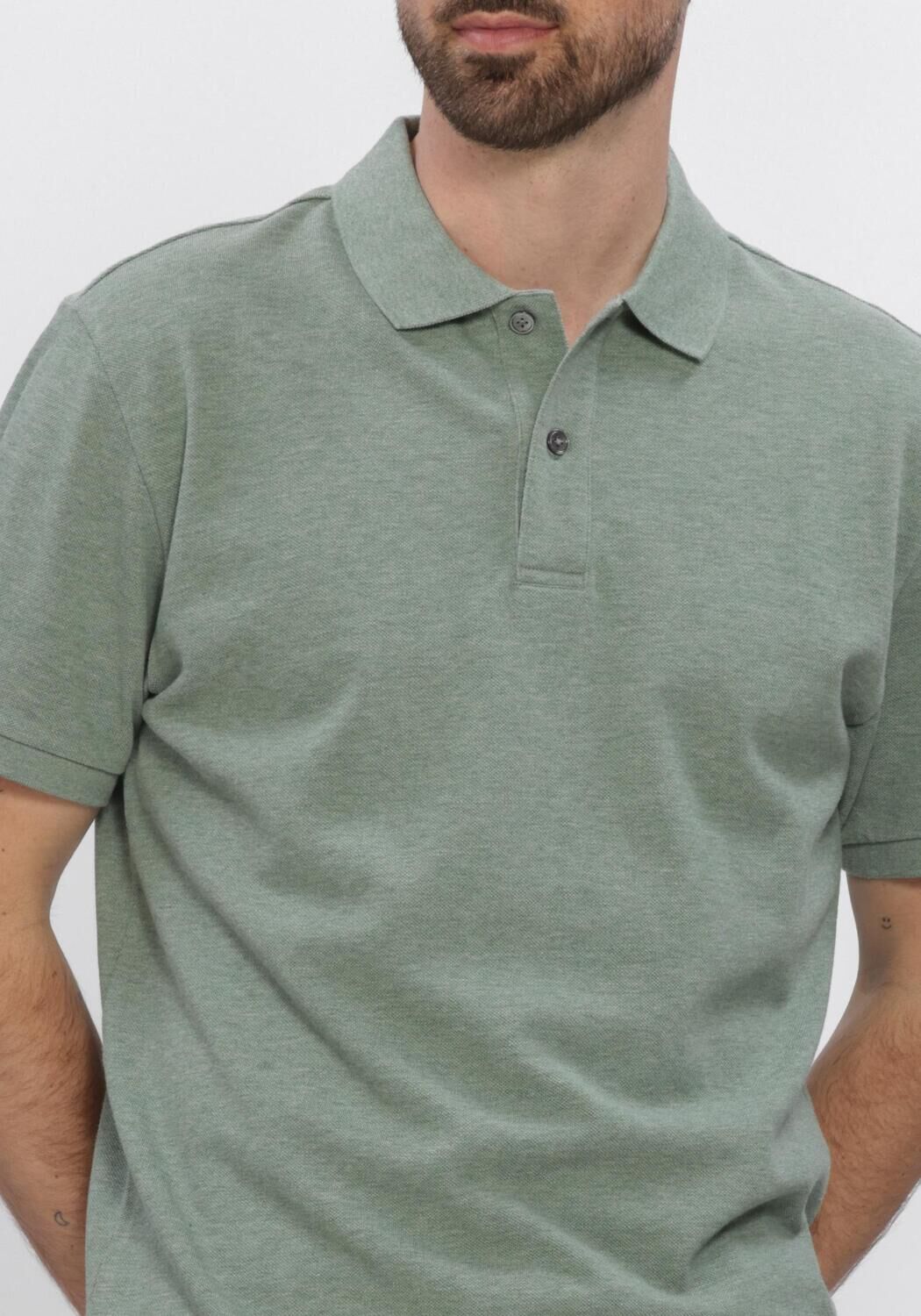 Gr&uuml;ne PROFUOMO Polo-Shirt POLO SS BASIS PIQUE - large