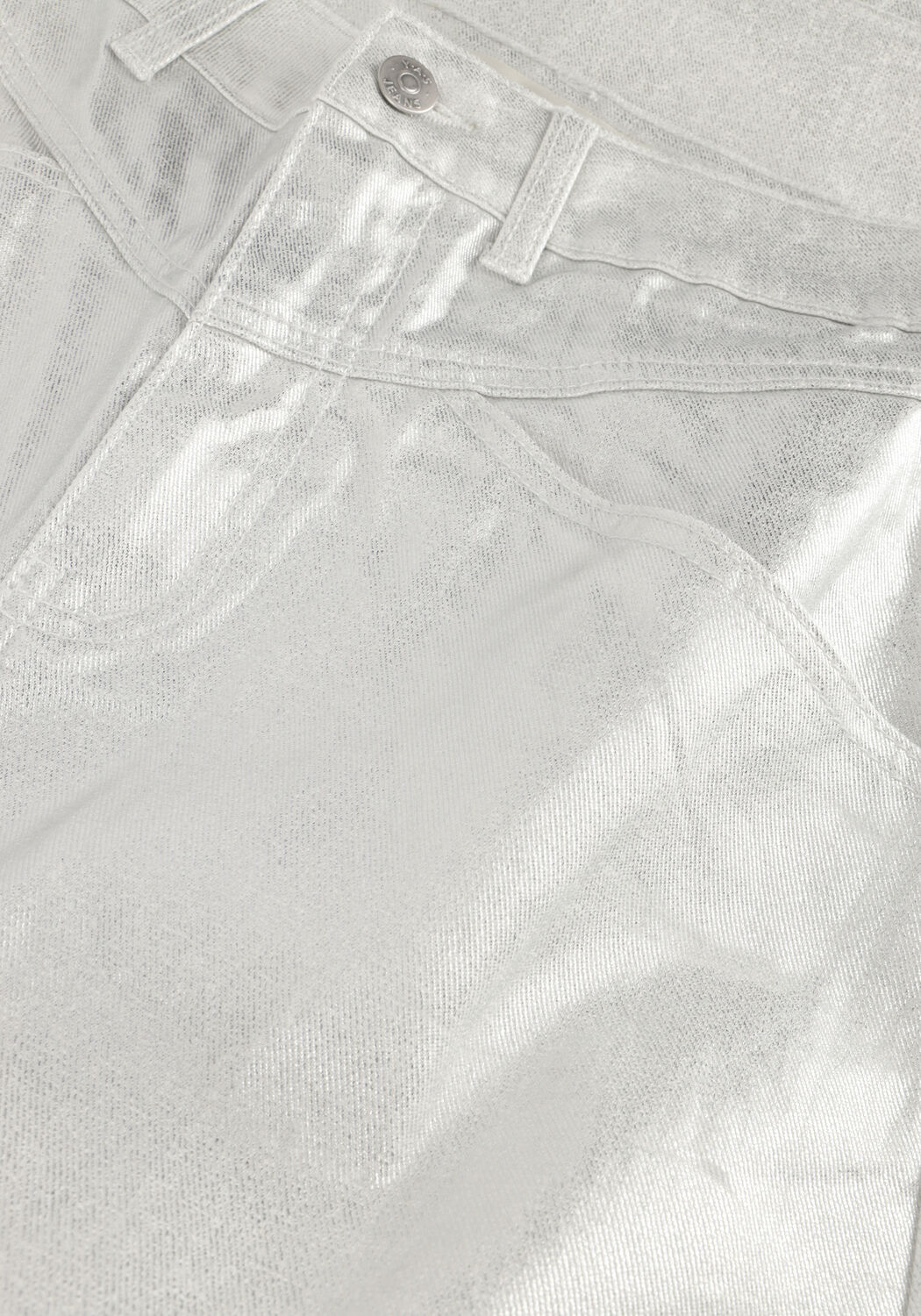 Silberne Y.A.S. Maxirock YASSILVA DENIM HW MIDI SKIRT - large