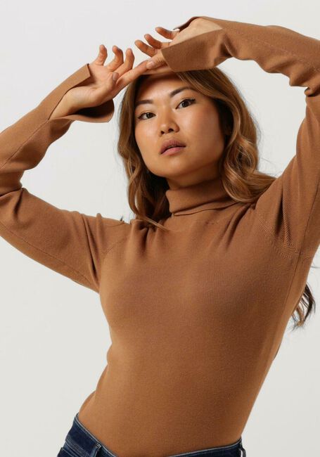 Camelfarbene PENN & INK Rollkragenpullover COLL NECK - large