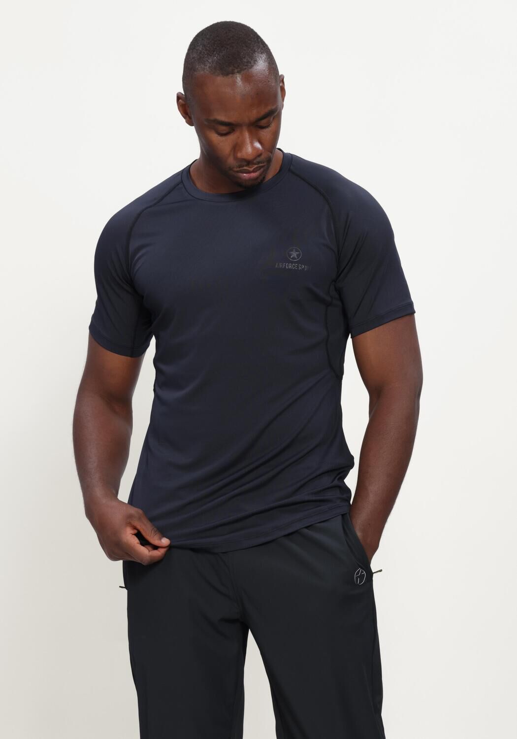Dunkelblau AIRFORCE Polos & T-Shirts PERFORMANCE LIGHT THERMO SHORT SLEEVE - large