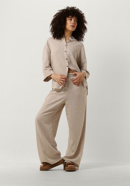 Sand MSCH COPENHAGEN Weite Hose MSCHJOVENE GINIA HW PANT - large