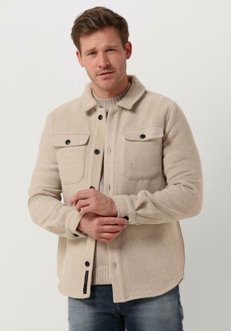 Beige BUTCHER OF BLUE Overshirt OSAKA WOOL OVERSHIRT - large