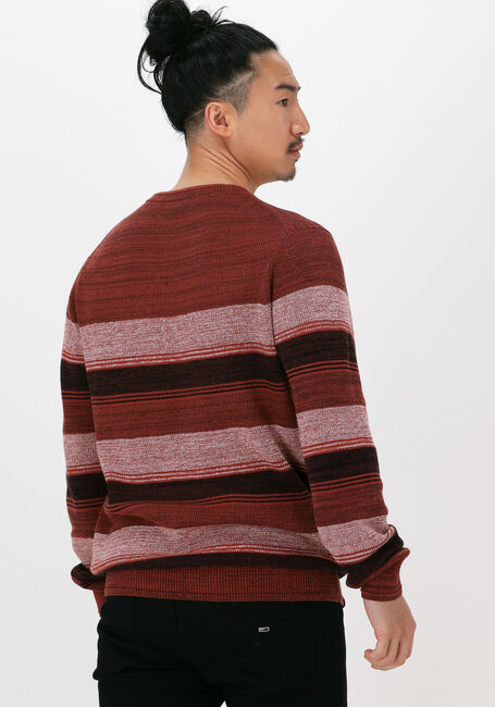 Bordeaux CAST IRON Pullover R-NECK SLIM FIT COTTON MOULINE - large