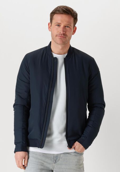 Blaue CAST IRON Jack BOMBER JACKET THROTTLE BARKER - large