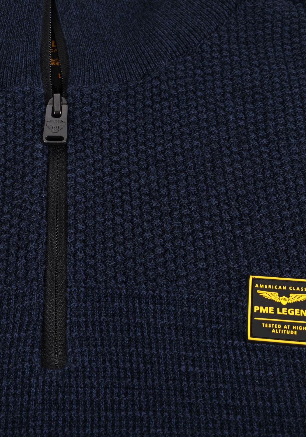 Dunkelblau PME LEGEND Pullover HALF ZIP COLLAR COTTON MOULINE - large