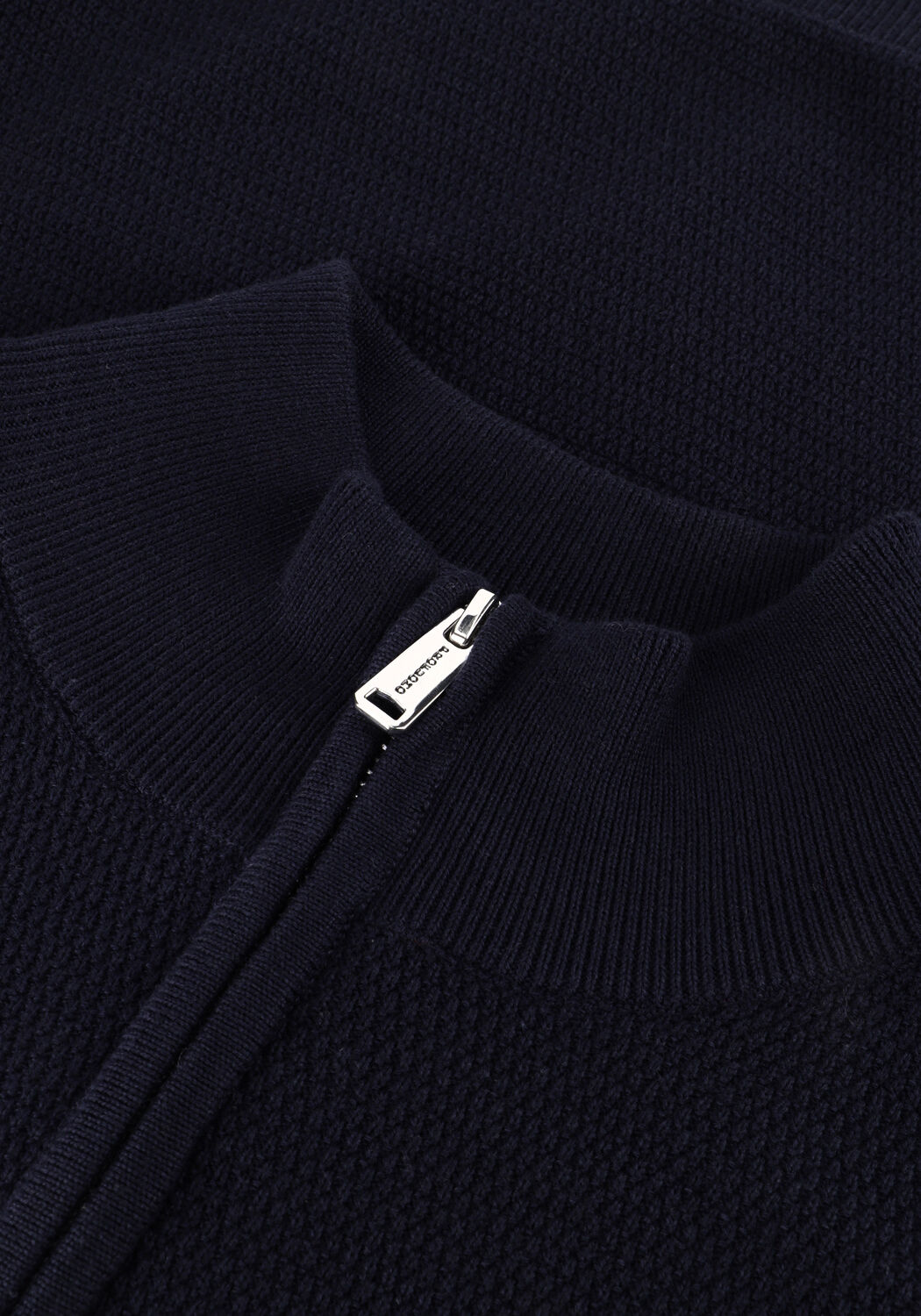 Dunkelblau PROFUOMO Pullover PULLOVER HALF ZIP TWINKLE SLUB - large