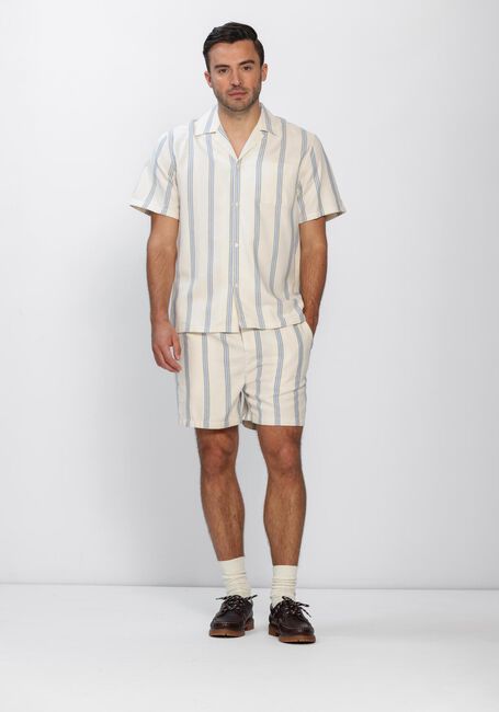 Ecru LES DEUX Casual-Oberhemd LAWSON STRIPE SS SHIRT - large