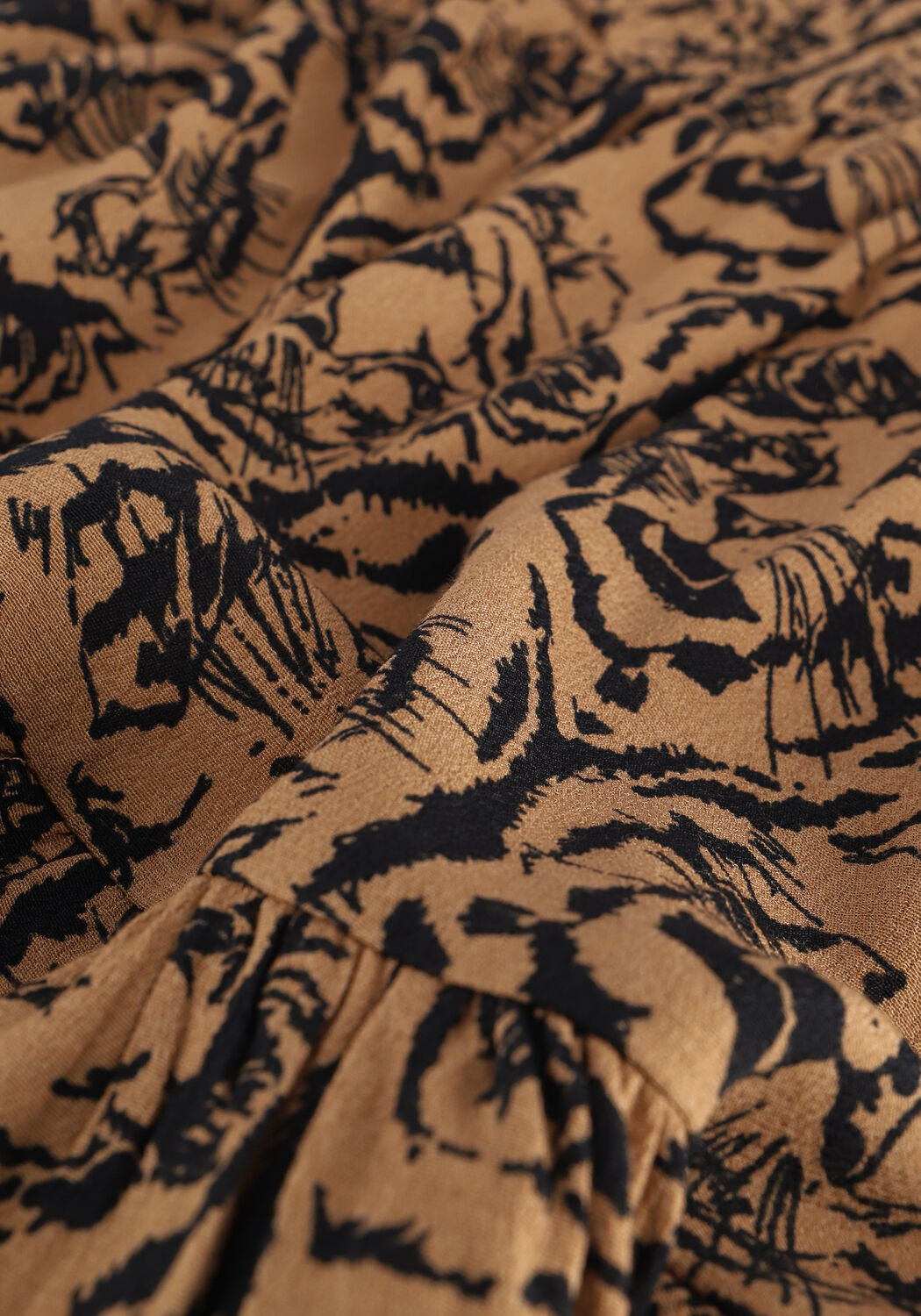 Camelfarbene ALIX THE LABEL Minirock TIGERHEAD SKIRT - large