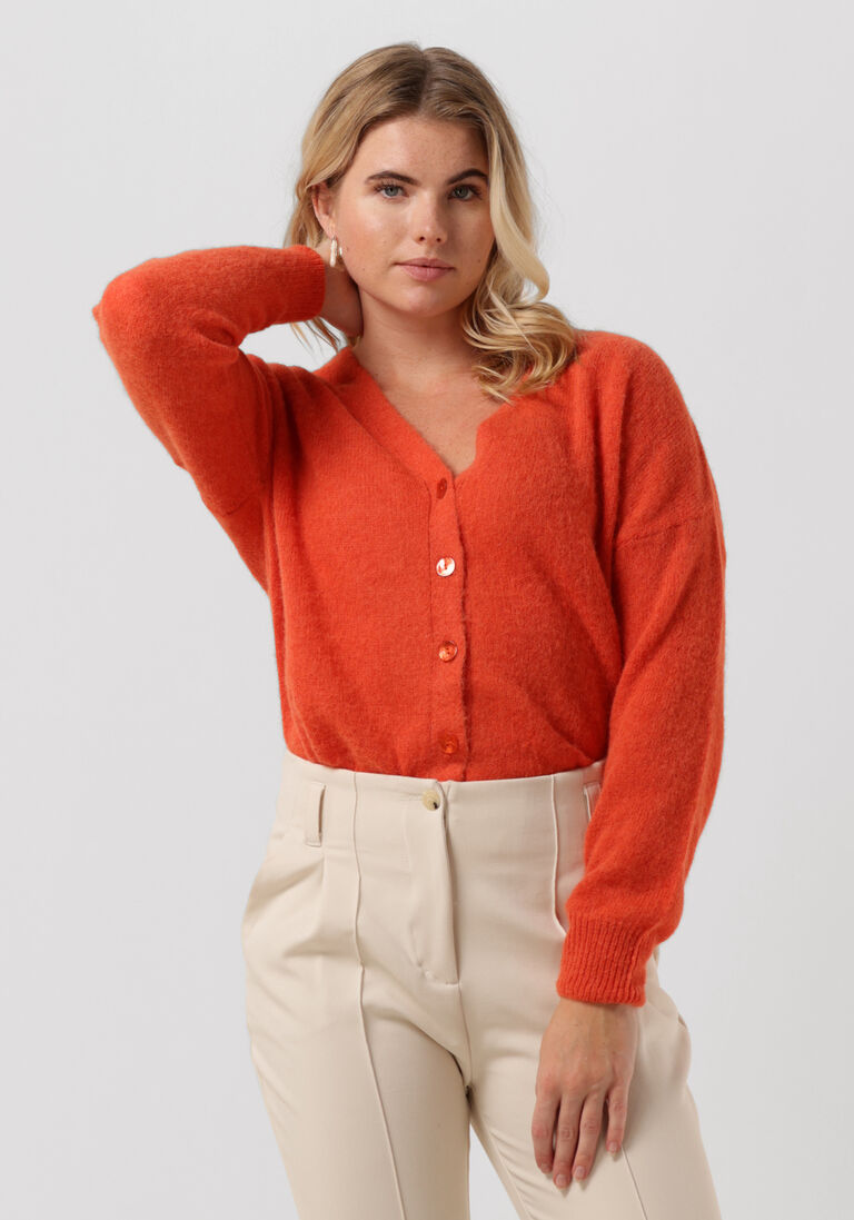 orangene summum strickjacke cardigan feather light alpaca knit