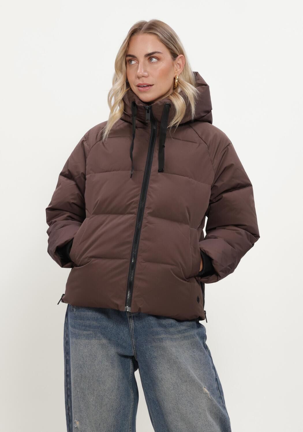Braune MSCH COPENHAGEN Wattierte Jack MSCHPAVINARIA SHORT JACKET - large