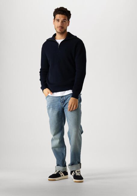 Dunkelblau PURE PATH Pullover LOOSE FIT KNITWEAR HALFZIP818 - large