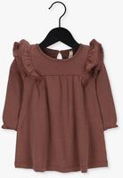 Braune QUINCY MAE Minikleid LONG SLEEVE FLUTTER DRESS - medium