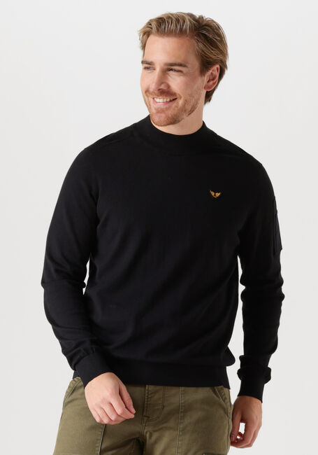 Schwarze PME LEGEND Pullover & Cardigans MOCK NECK COTTON KNIT - large