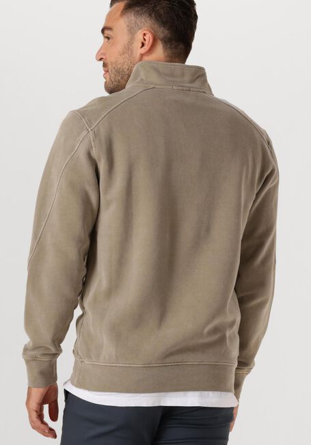 Beige CAST IRON Pullover REGULAR FIT PEACHED OVERDYE - large