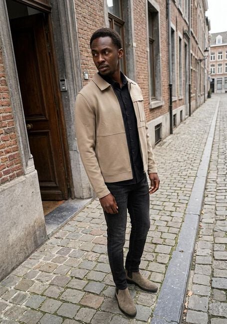 Schwarze CAST IRON Casual-Oberhemd CF TECH TWILL JERSEY - large