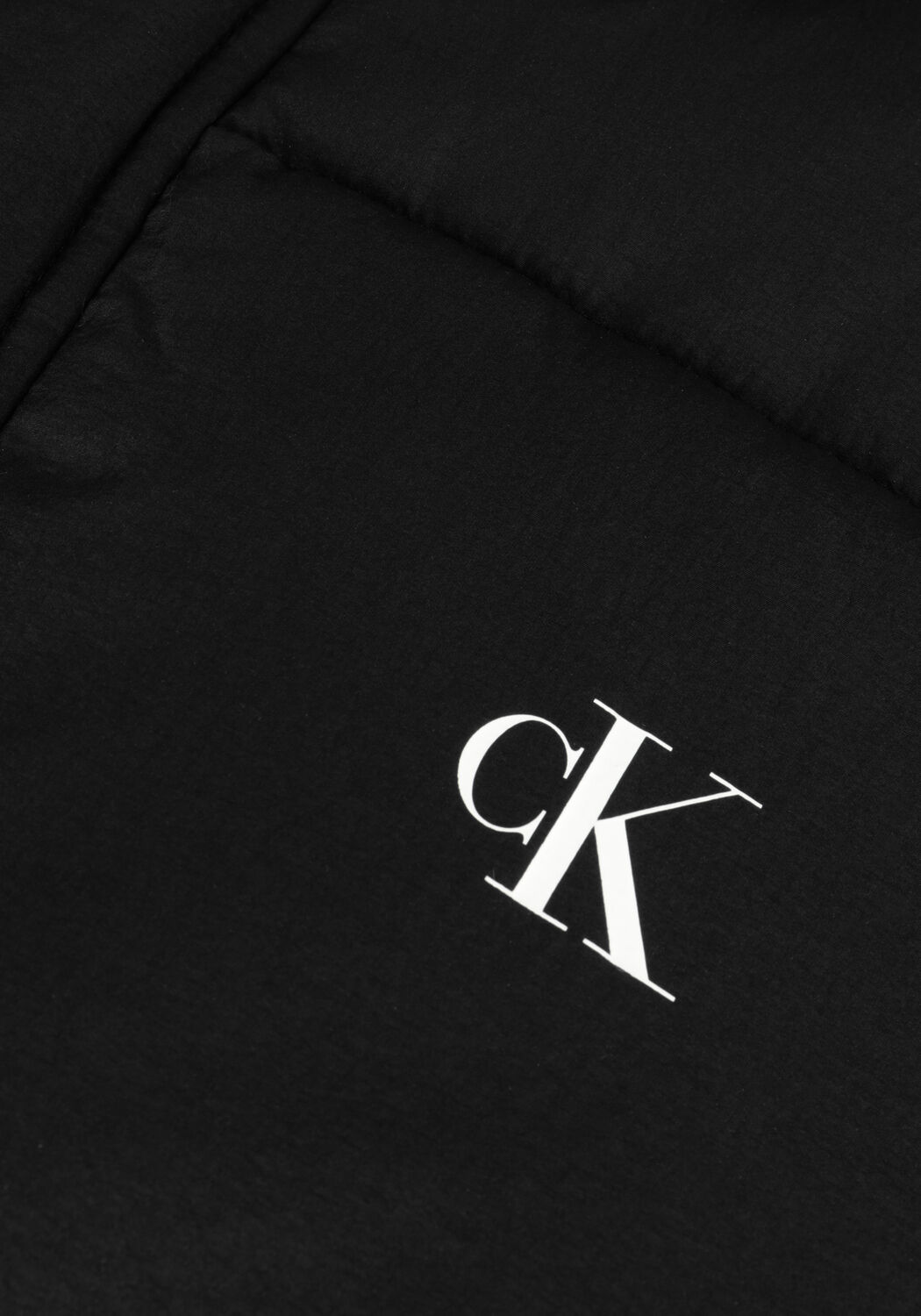 Schwarze CALVIN KLEIN Wattierte Jack ESSENTIALS NON DOWN JACKET - large