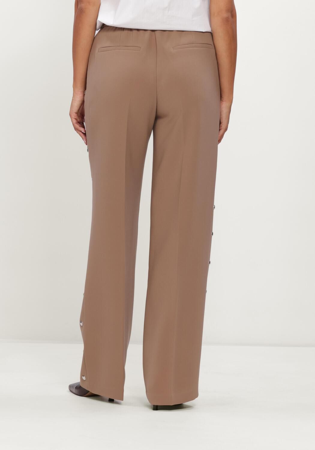 Braune DANTE6 Hosen VEY STUDDED SMART PANTS - large