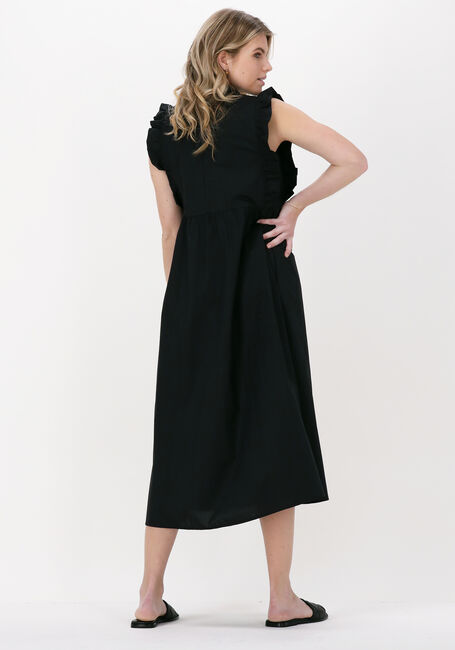 Schwarze ACCESS Midikleid DRESS WITH RUFFLES AT THE TOP - large