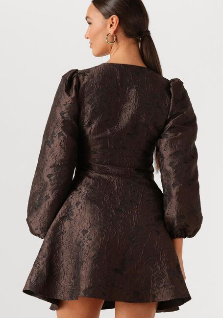 Braune NEO NOIR Minikleid MILLY BROCADE DRESS - large