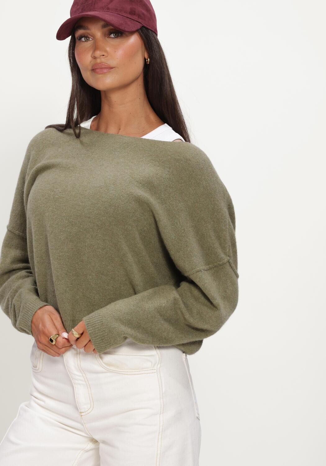 Gr&uuml;ne AMERICAN VINTAGE Strickjacke DAMSVILLE - large