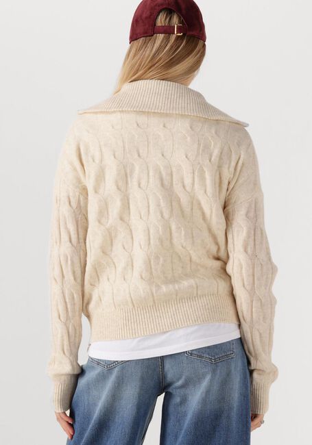 Creme TOMMY HILFIGER Pullover SOFT WOOL CABLE 1/2 ZIP LS SWT - large