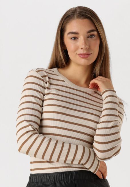 Camelfarbene PENN & INK Langarmshirts W24F1560LTD - large