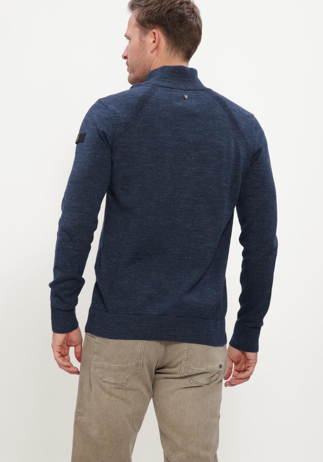 Dunkelblau PME LEGEND Pullover HALF ZIP COLLAR COTTON RIB - large