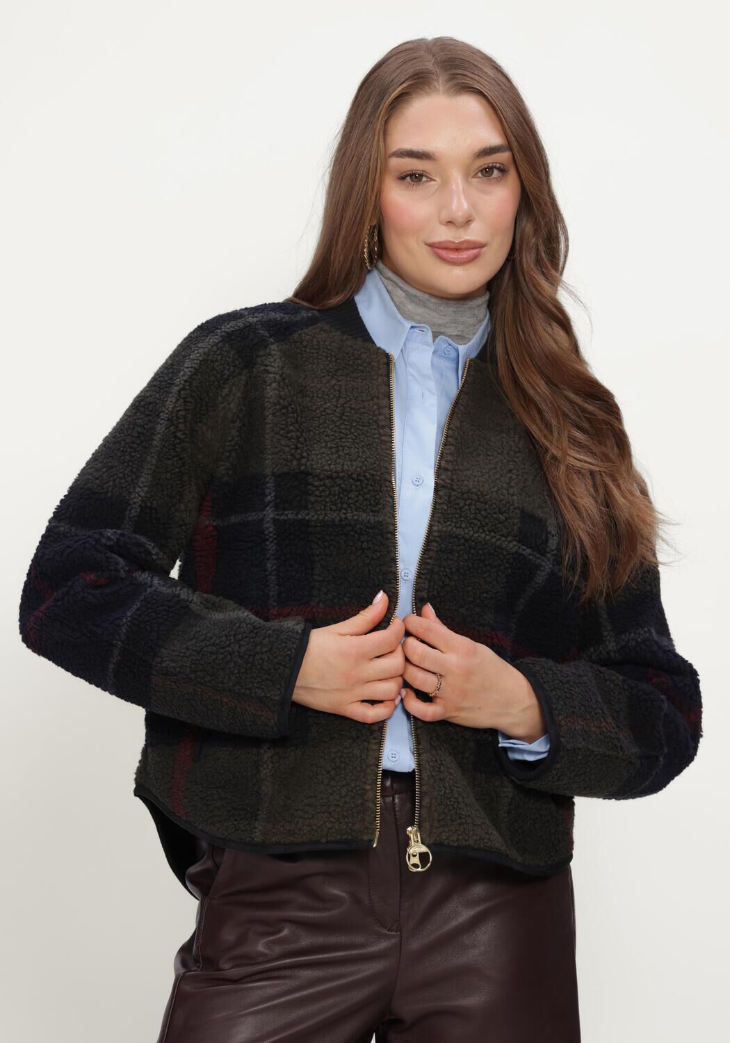 Mehrfarbige/Bunte BARBOUR Pullover & Cardigans TARTAN BARBOUR KIRKLEES FLEECE - large