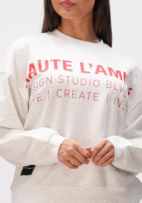 Graue HAUTE L'AMITI&Eacute; Pullover STUDIO LOGO SWEAT - large