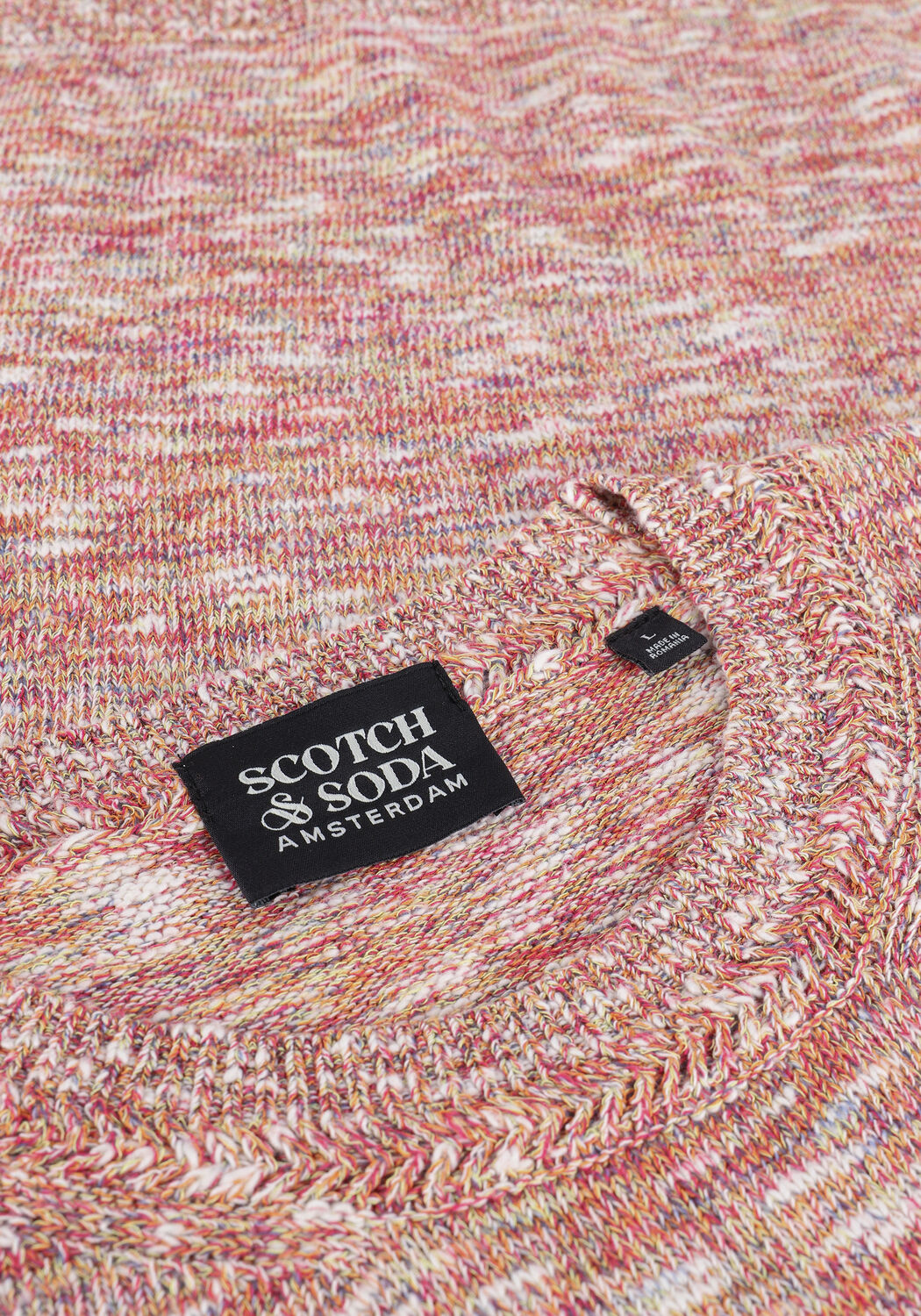 Mehrfarbige/Bunte SCOTCH & SODA Pullover MULTICOLOUR CREW NECK SWEATER - large