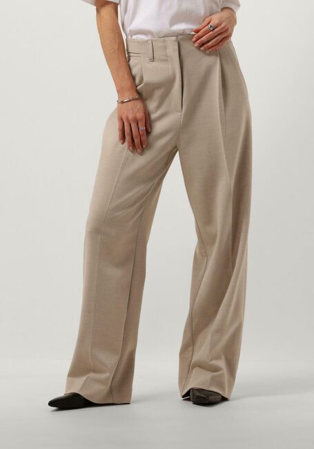 Beige MSCH COPENHAGEN Weite Hose MSCHDIVAN MICHELLE HW LONG PANTS - large
