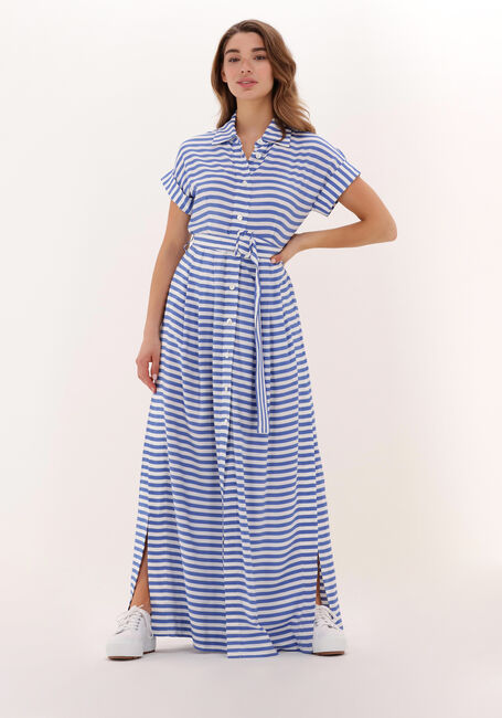 Blaue VANILIA Maxikleid BUTTON LONG DRESS - large