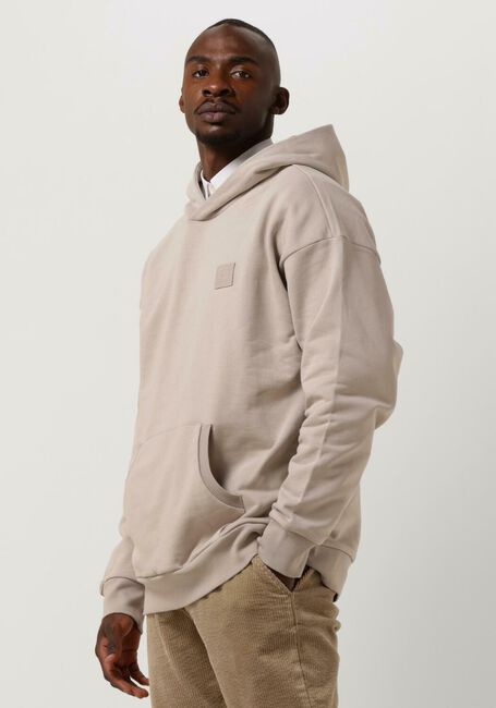 Beige COLOURFUL REBEL Sweatshirt UNI PATCH DROPPED SHOULDER HOODIE - large