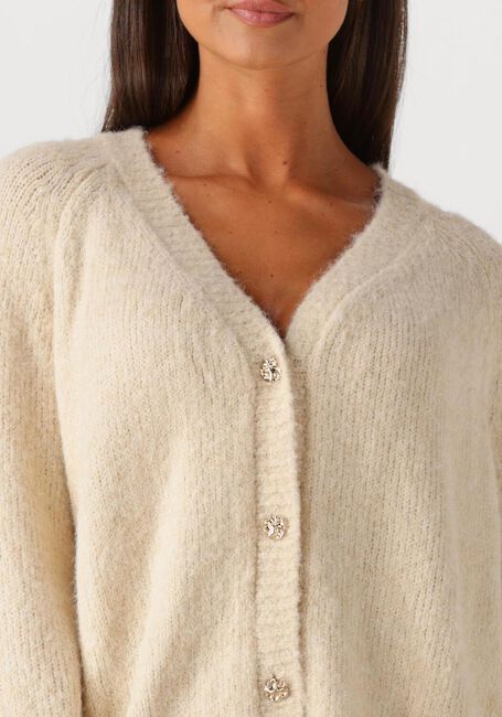 Ecru SUMMUM Strickjacke CARDIGAN COZY MELANGE LUREX KNIT - large