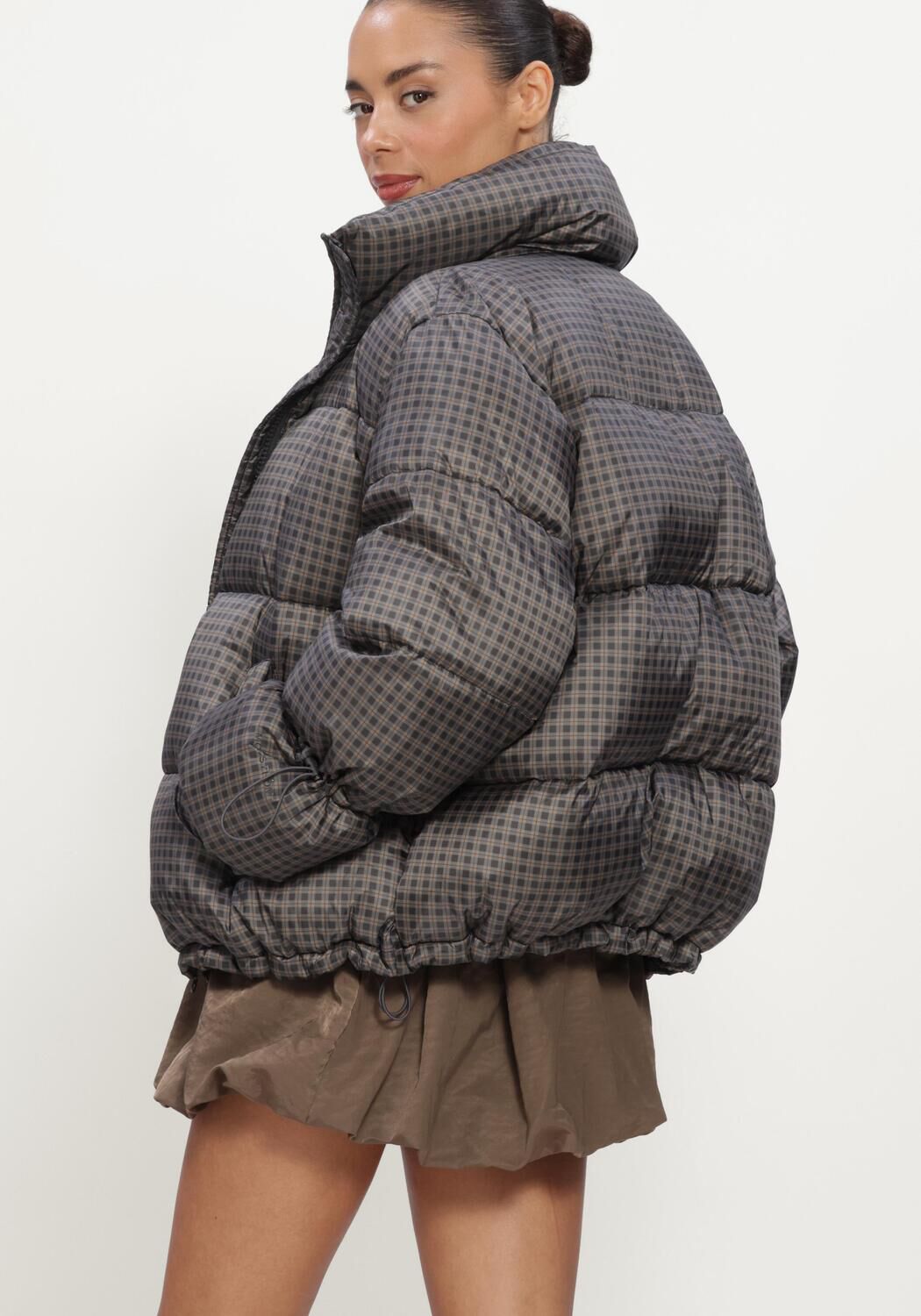 Dunkelgrau MODSTR&Ouml;M Wattierte Jack ODINMD PRINT JACKET - large