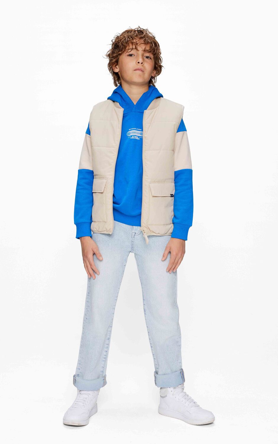 Beige RETOUR Bodywarmer BOYD - large