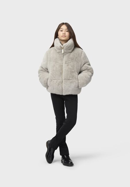 Hellgrau MOLO Fake-Fur-Jack HAVI - large