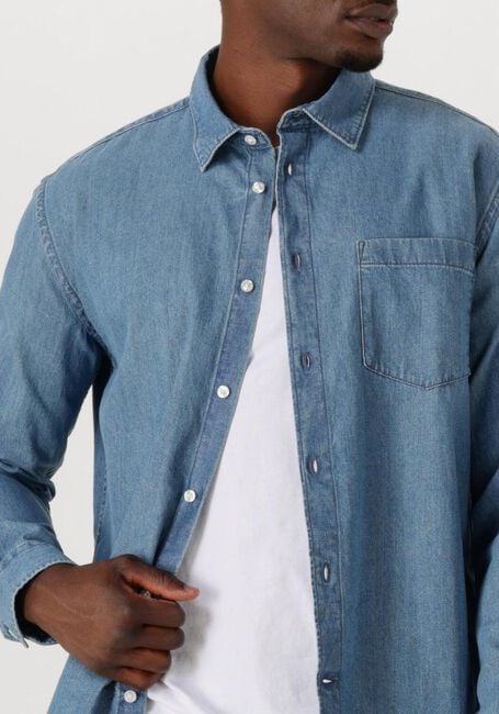 Blaue SELECTED HOMME Casual-Oberhemd SLHREGCARLO DENIM LS SHIRT NOOS - large