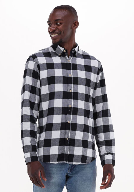 Schwarze SELECTED HOMME Casual-Oberhemd SLIMFLANNEL SHIRT LS W NAW - large