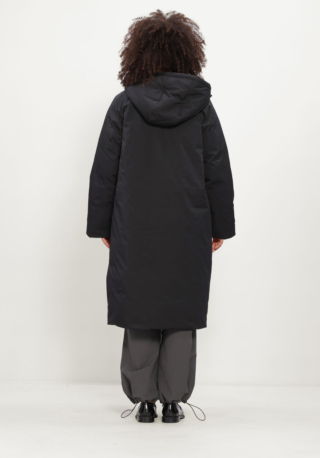 Schwarze OBJECT Wattierte Jack OBJKELYN L/S RE LONG JACKET NOOS - large
