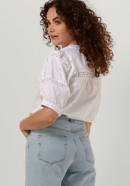 Weiße MSCH COPENHAGEN Bluse MSCHMARIBEL CENILLA 2/4 SHIRT - large
