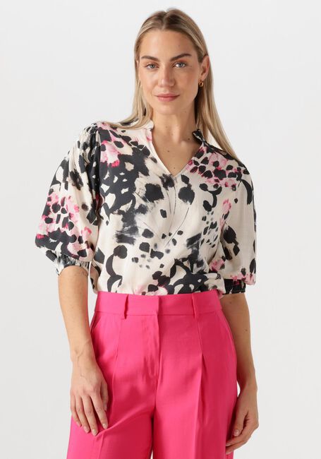 Mehrfarbige/Bunte JANSEN AMSTERDAM Blusen MANON BLOUSE WAM 199 3/4 PUFFED SLEEVE - large