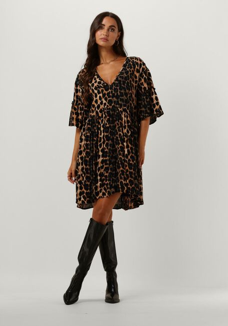 Braune ALIX THE LABEL Minikleid LADIES WOVEN ANIMAL DRESS 1 - large