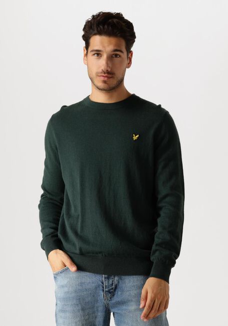 Grüne LYLE & SCOTT Pullover COTTON MERINO CREW NECK JUMPER - large